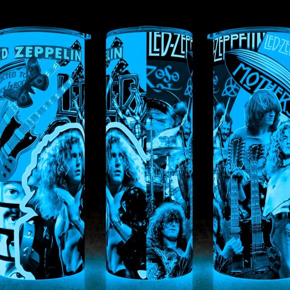 Glow in the Dark Led Zeppelin Robert Plant Rock N Roll Cup Mug Tumbler - Picture 1 of 4